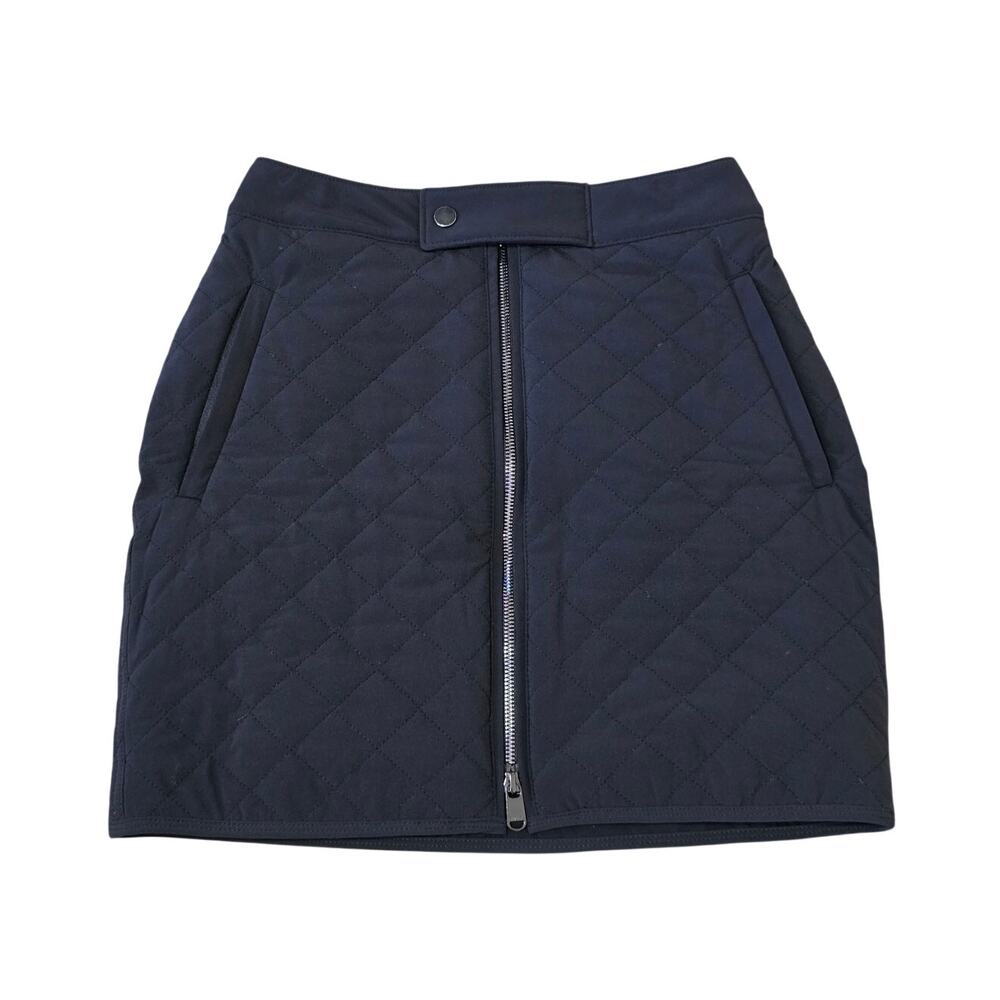Athleta Après Ski Skirt Black Quilted Water Resistant Mini Size 0